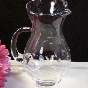 VINTAGE CRYSTAL TALL PITCHER